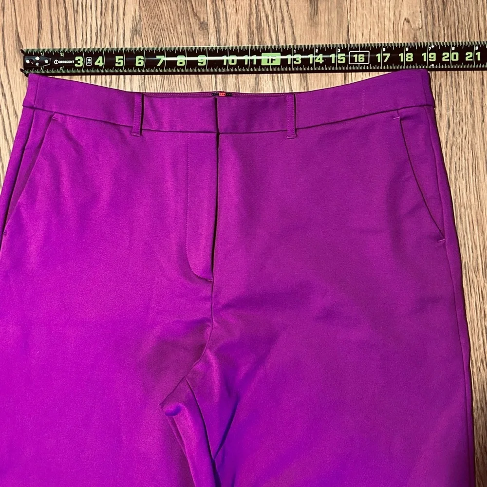 Boden Luxe Magenta Wide-Leg Trouser Pants Fuchsia Magenta • Long Length (16–18L) - Picture 3 of 12